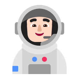Man Astronaut Flat Light icon