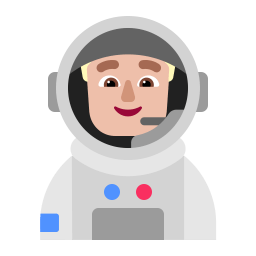 Man Astronaut Flat Medium Light icon