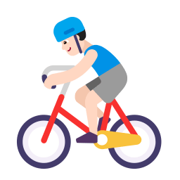 Man Biking Flat Light icon