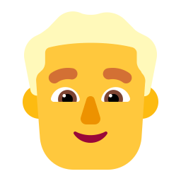 Man Blonde Hair Flat Default icon