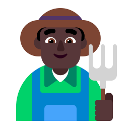 Man Farmer Flat Dark icon