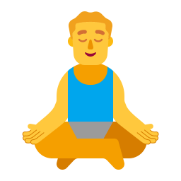 Man In Lotus Position Flat Default icon