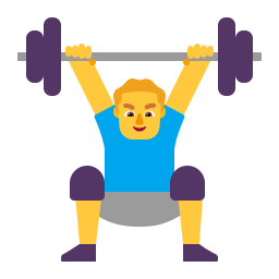 Man Lifting Weights Flat Default icon