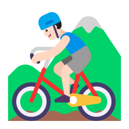 Man Mountain Biking Flat Light icon