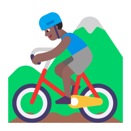Man Mountain Biking Flat Medium Dark icon