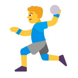 Man Playing Handball Flat Default icon