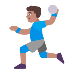 Man Playing Handball Flat Medium icon