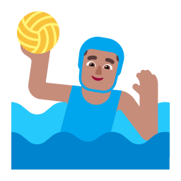 Man Playing Water Polo Flat Medium icon