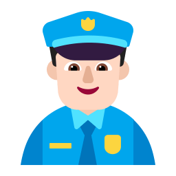 Man Police Officer Flat Light icon