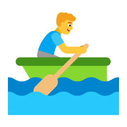 Man Rowing Boat Flat Default icon