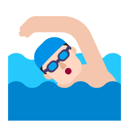 Man Swimming Flat Light icon