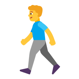 Man Walking Flat Default icon