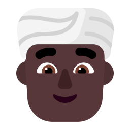 Man Wearing Turban Flat Dark icon