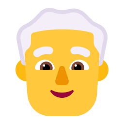 Man White Hair Flat Default icon