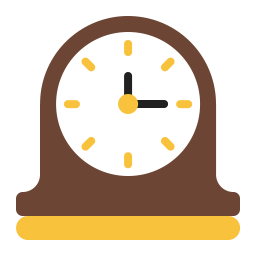 Mantelpiece Clock Flat icon