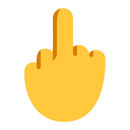 Middle Finger Flat Default icon