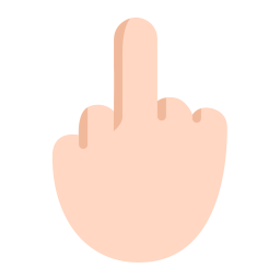 Middle Finger Flat Light icon