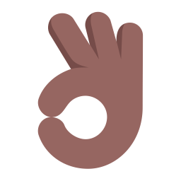 Ok Hand Flat Medium Dark icon