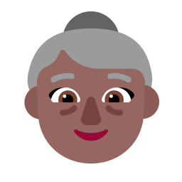 Old Woman Flat Medium Dark icon