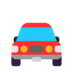 Oncoming Automobile Flat icon