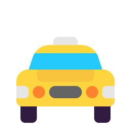 Oncoming Taxi Flat icon