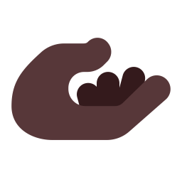 Palm Up Hand Flat Dark icon