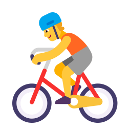 Person Biking Flat Default icon