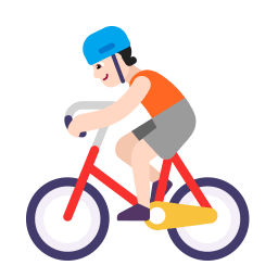 Person Biking Flat Light icon