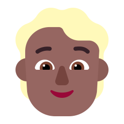 Person Blonde Hair Flat Medium Dark icon
