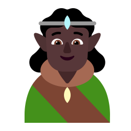 Person Elf Flat Dark icon