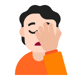 Person Facepalming Flat Light icon