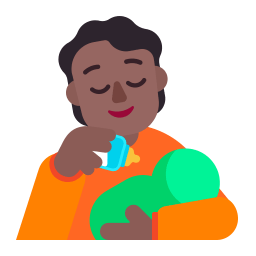 Person Feeding Baby Flat Medium Dark icon