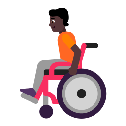 Person In Manual Wheelchair Flat Dark icon