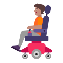 Person In Motorized Wheelchair Flat Medium icon