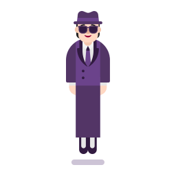 Person In Suit Levitating Flat Light icon