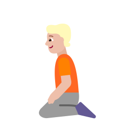 Person Kneeling Flat Medium Light icon