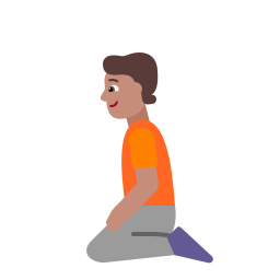 Person Kneeling Flat Medium icon