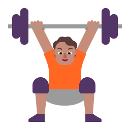 Person Lifting Weights Flat Medium icon