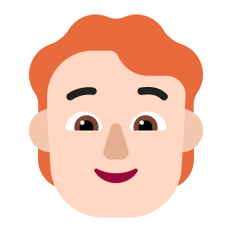 Person Red Hair Flat Light icon