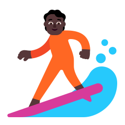 Person Surfing Flat Dark icon