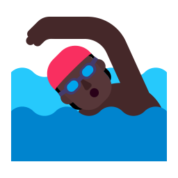 Person Swimming Flat Dark icon
