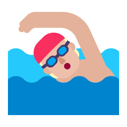 Person Swimming Flat Medium Light icon