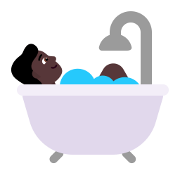 Person Taking Bath Flat Dark icon