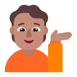 Person Tipping Hand Flat Medium icon