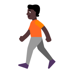 Person Walking Flat Dark icon