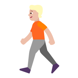 Person Walking Flat Medium Light icon