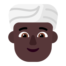 Person Wearing Turban Flat Dark icon