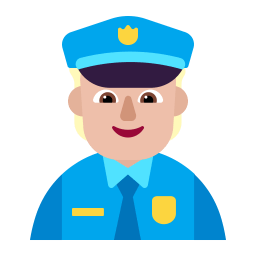 Police Officer Flat Medium Light icon