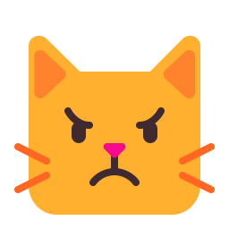 Pouting Cat Flat icon