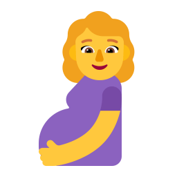 Pregnant Woman Flat Default icon